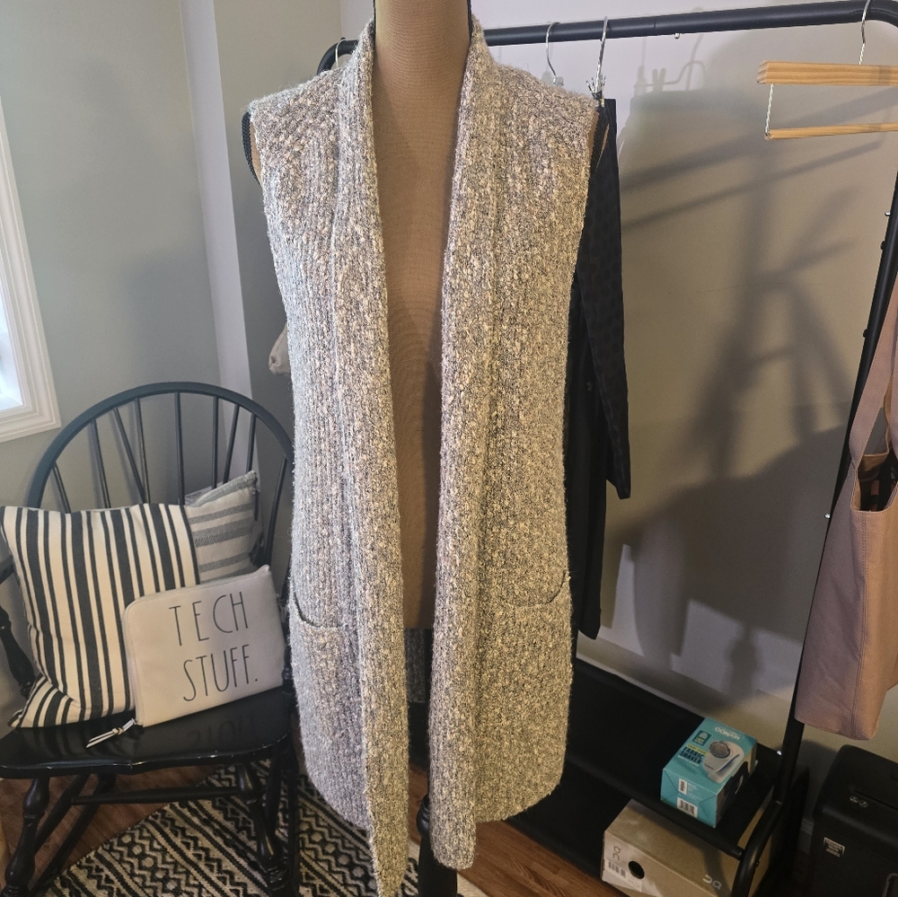 Kensie Womens Sleeveless Duster Cardigan